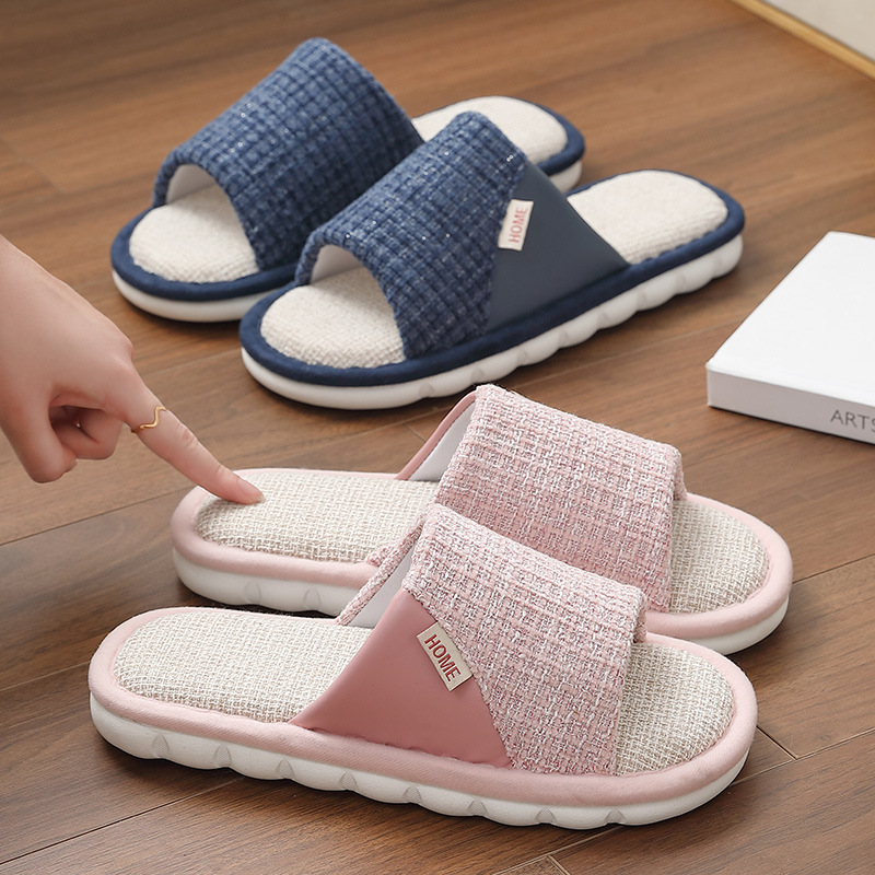 Men'S Shoes With Toes - Linen Slippers For Women Men Breathable