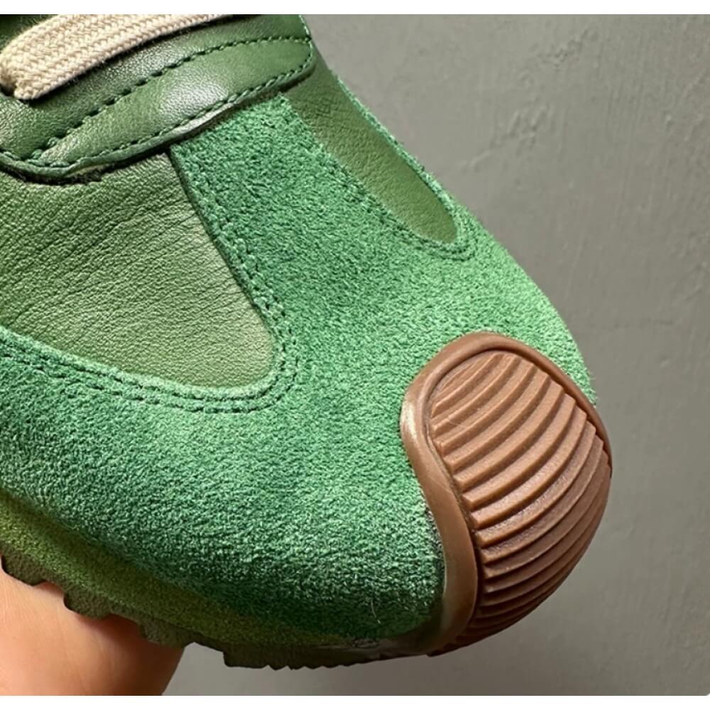 Retro Green Leather & Suede Hi - Men'S Shoes Green And White 评论和价格