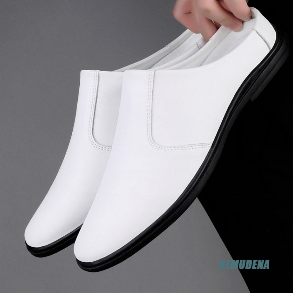 Minimalist Men Business Half S - Men'S Shoes Black And White 评论和价格