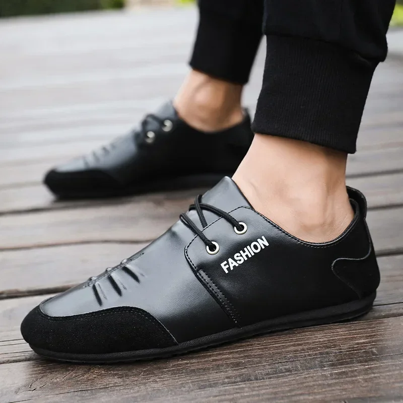 Flat Men Shoes Leisure Leather - Men'S Shoes Green And White 评论和价格