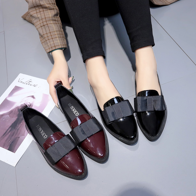 Black/ Wine Red Patent Leather - Dress Shoe Pointed 评论和价格