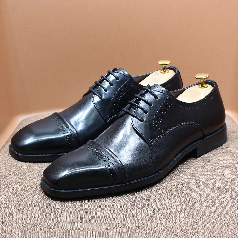 Sturdy Cap-Toe Oxfords Genuine - Men'S Shoes Smart 评论和价格