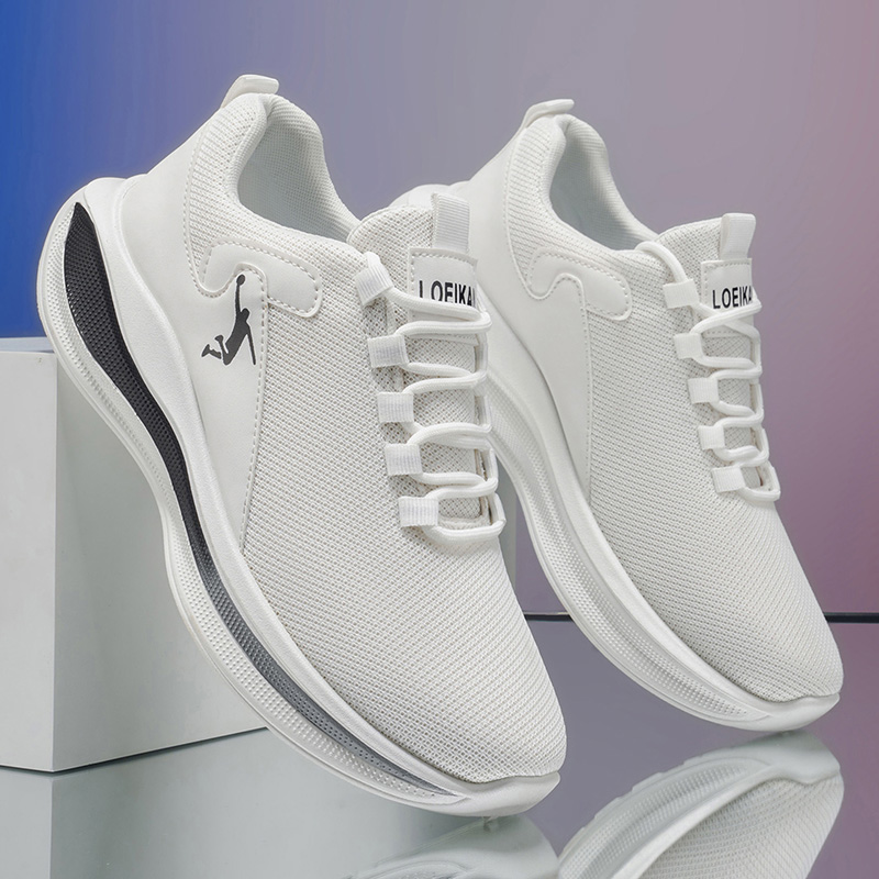 Men Running Sneakers Light Cus - Men'S Shoes Black And White 评论和价格