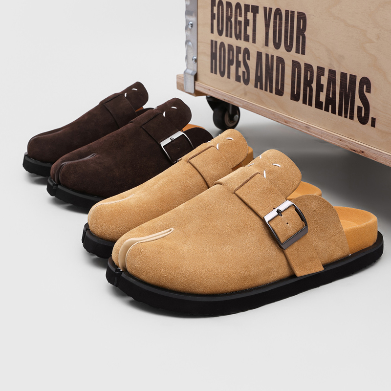 New Trendy Men Split-toe Mule  - Men'S Shoes With Toes 评论和价格