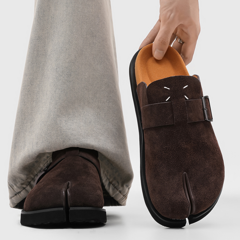 New Trendy Men Split-toe Mule  - Men'S Shoes With Toes 评论和价格