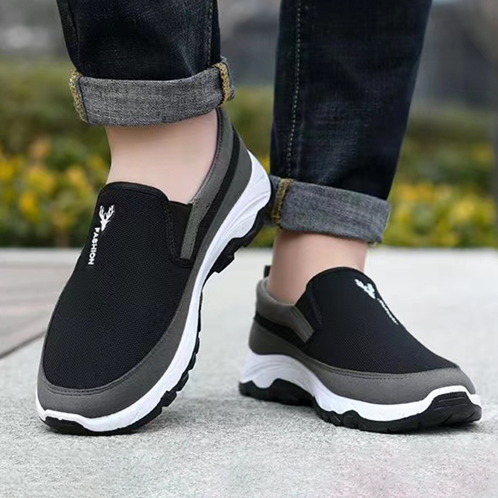 Men Casual Canvas Shoes Lightw - Loafer Slip On Men 评论和价格