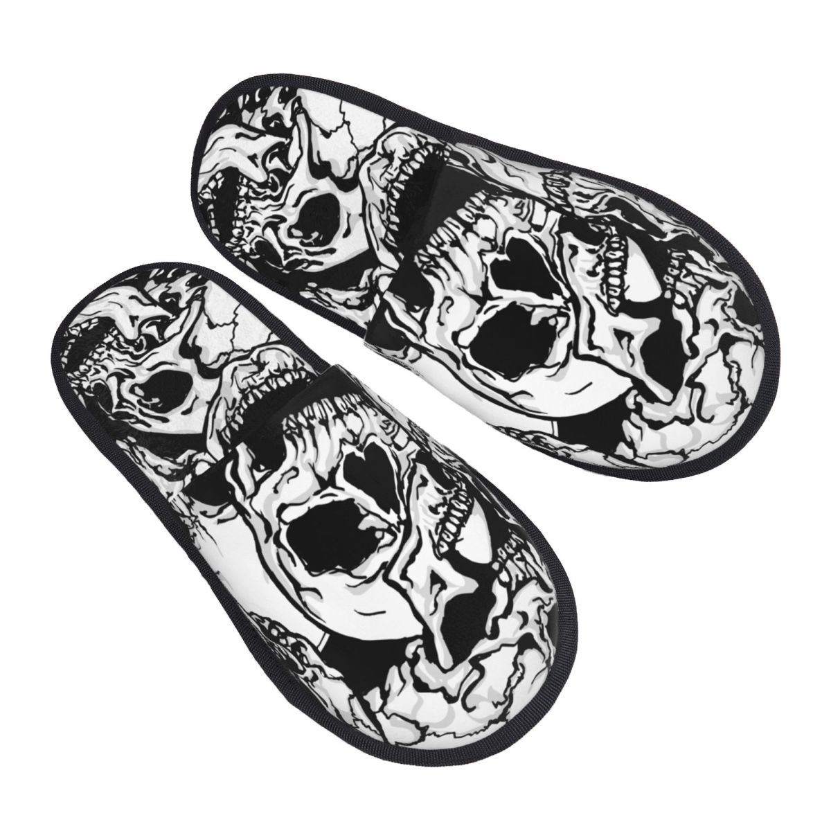 Indoor Black And White Skulls  - Men'S Shoes Black And White 评论和价格