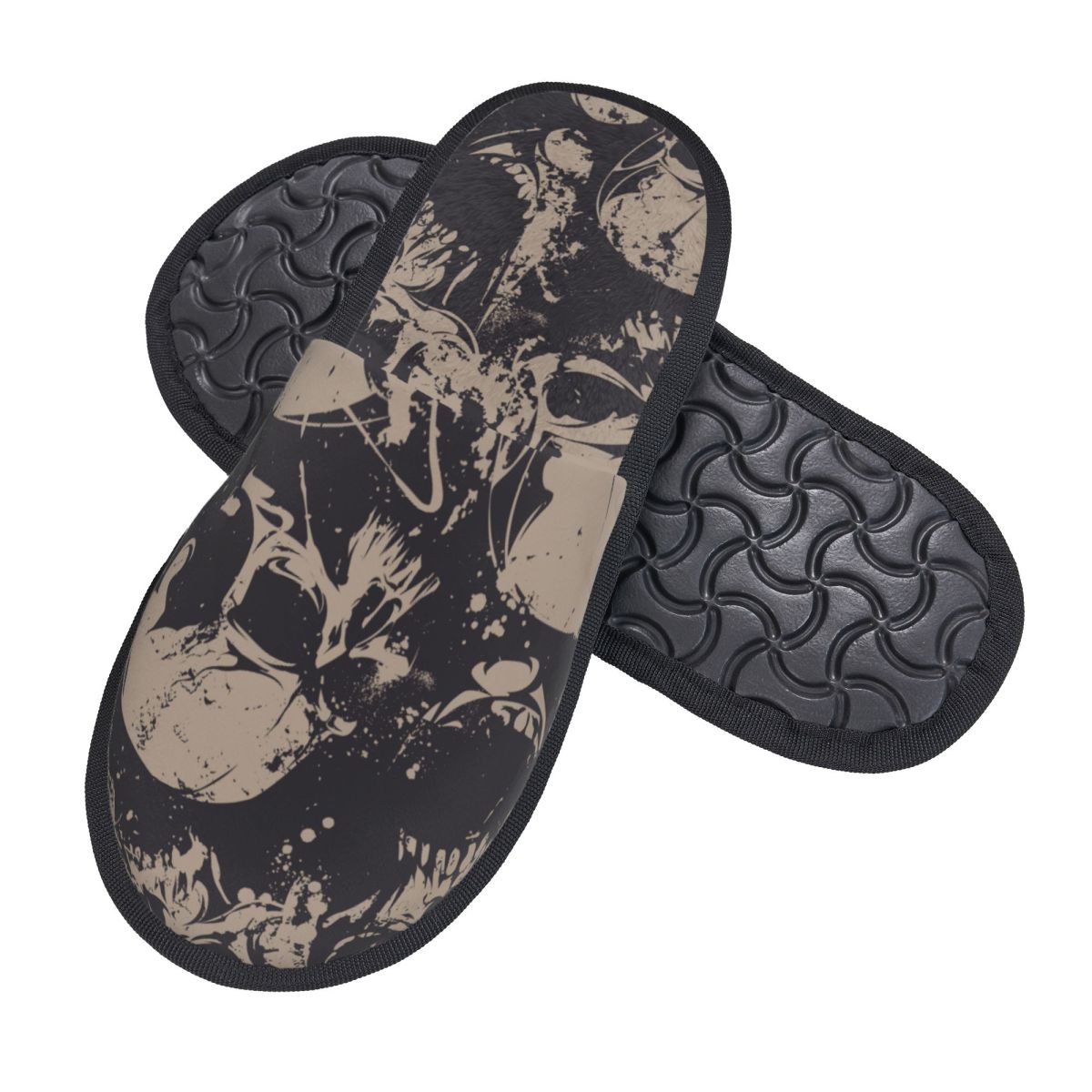 Indoor Black And White Skulls  - Men'S Shoes Black And White 评论和价格