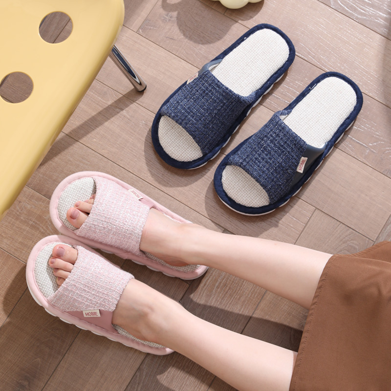 Linen Slippers For Women Men B - Men'S Shoes With Toes 评论和价格