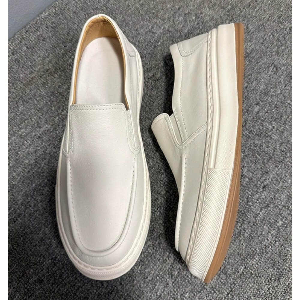 Luxury White Leather Casual Lo - Men'S Shoes Smart 评论和价格
