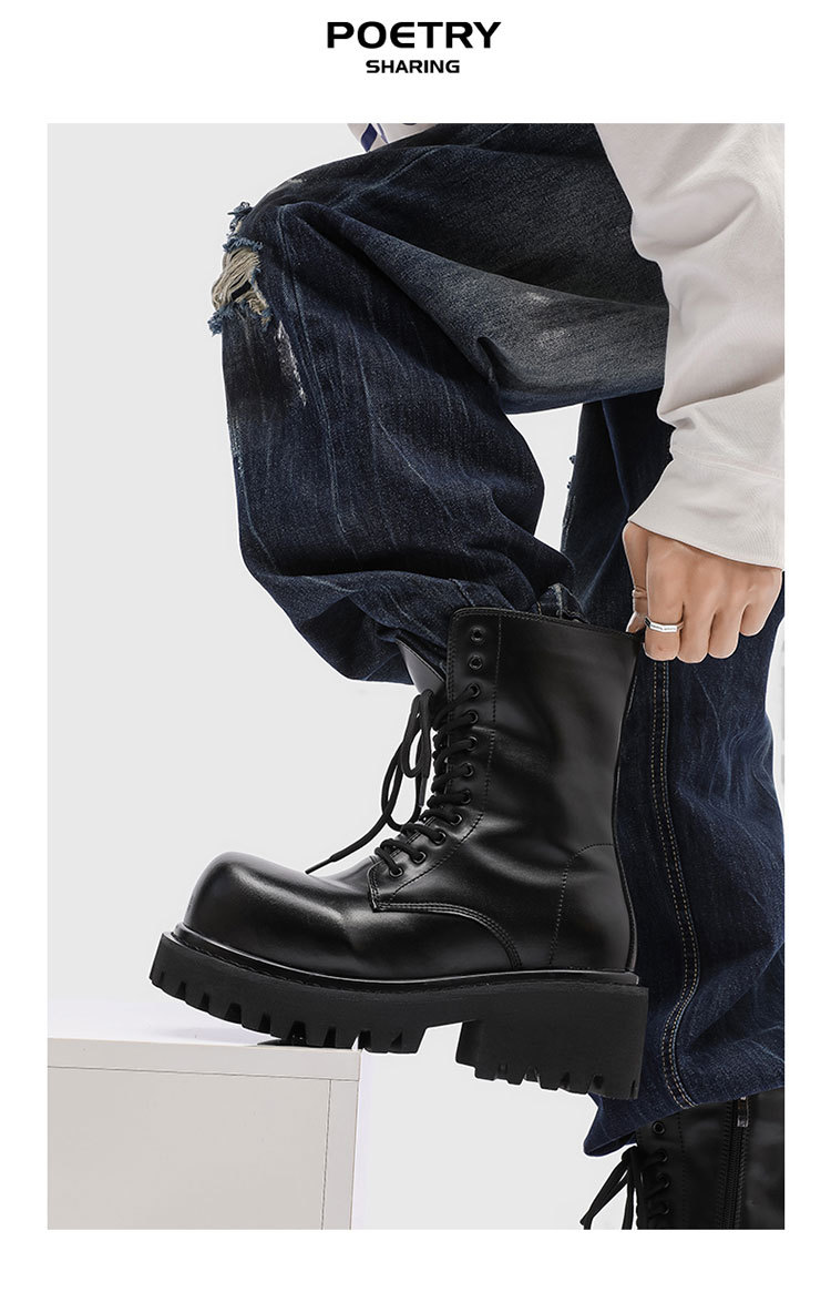 NEW Motorcycle Women's buckle  - Men'S Shoes Black And White 评论和价格