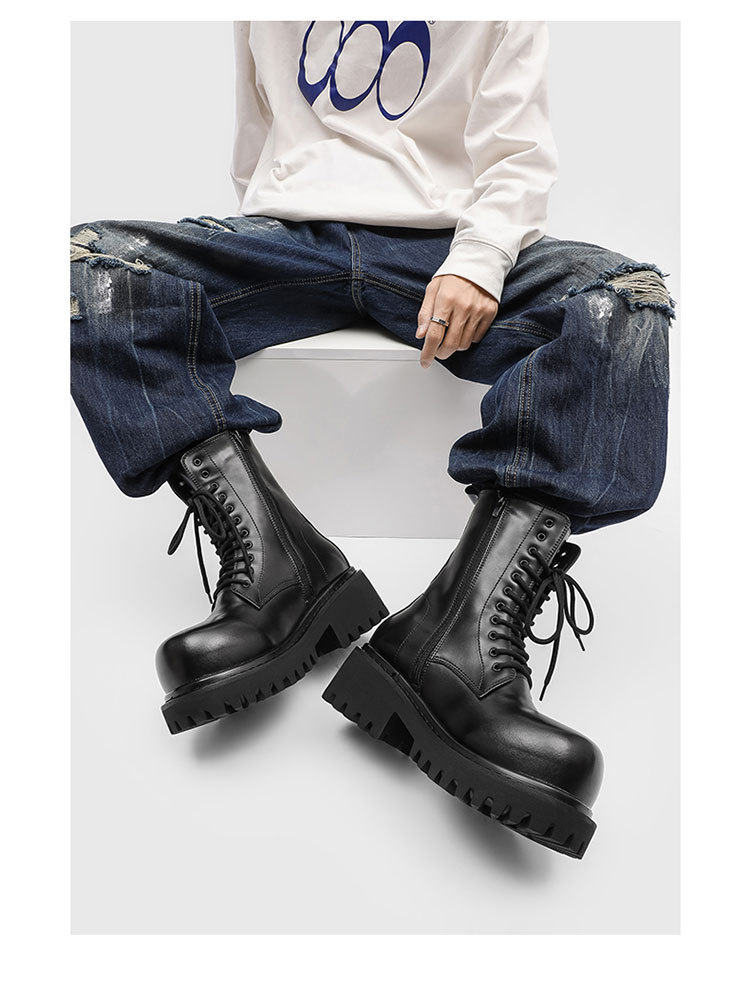 NEW Motorcycle Women's buckle  - Men'S Shoes Black And White 评论和价格