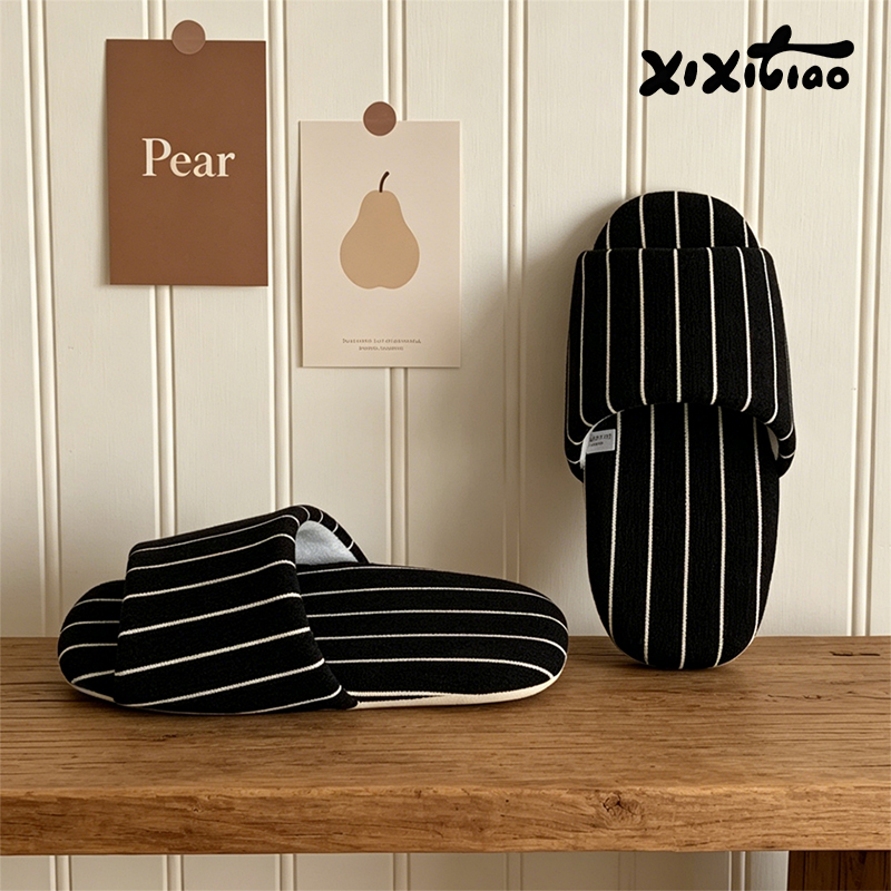 XIXITIAO Stripe Indoor Slipper - Men'S Shoes With Toes 评论和价格