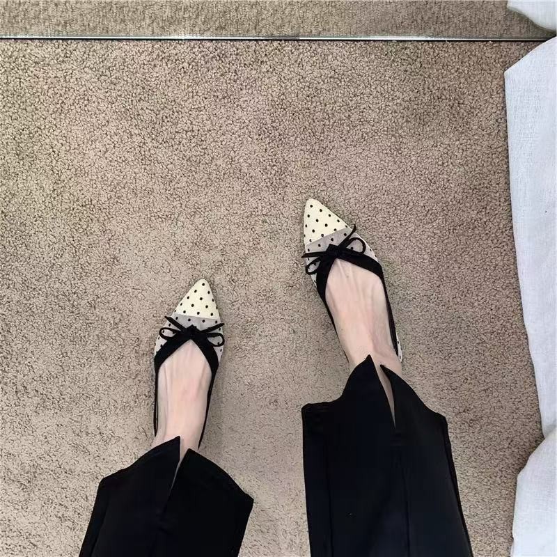 2026 Summer New Polka Dot Sing - Dress Shoe Pointed 评论和价格
