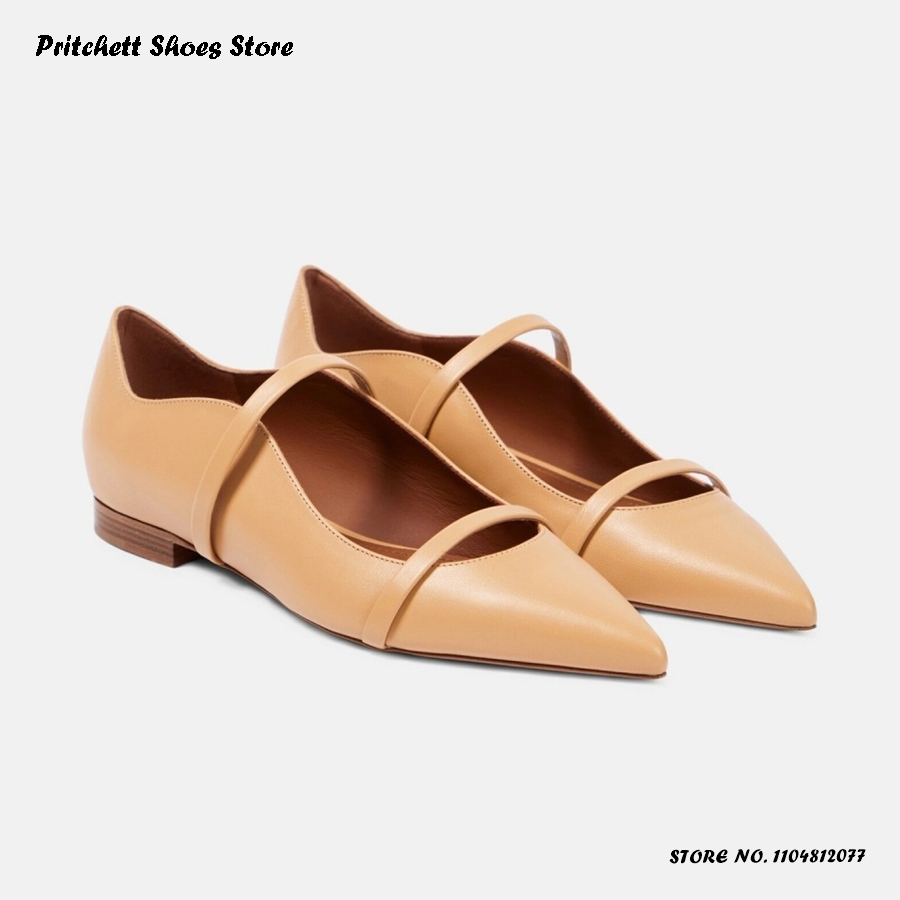 Women's Dual-straps Leather Ba - Men'S Shoes With Toes 评论和价格