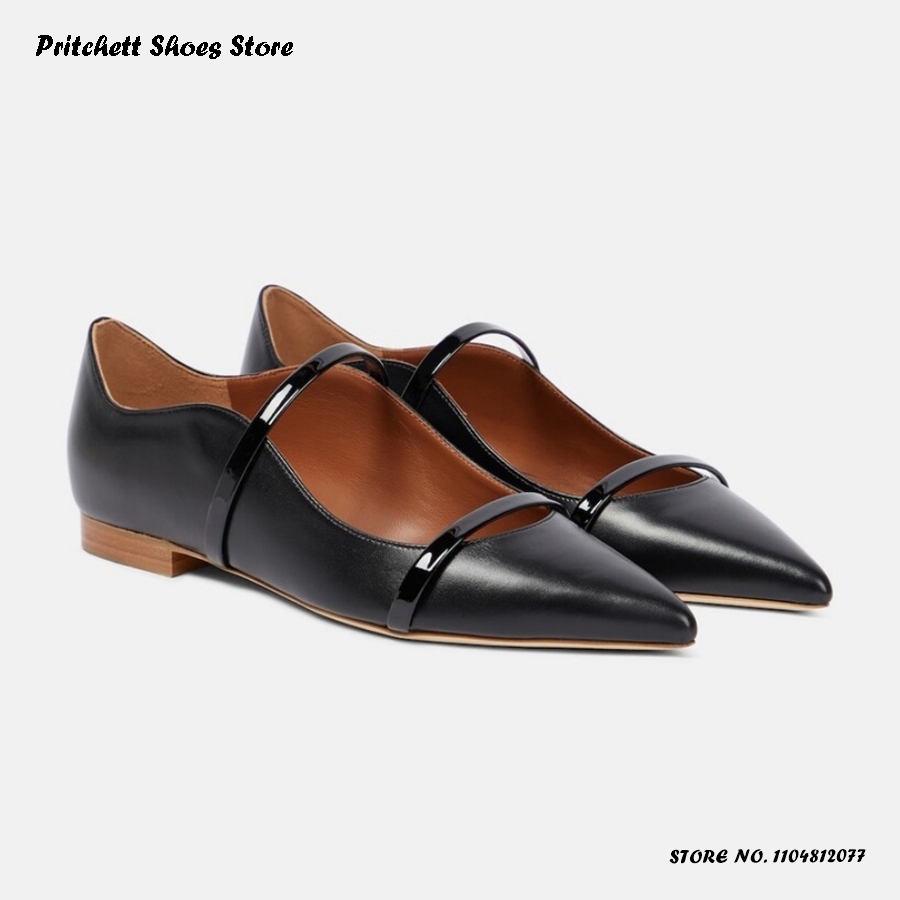 Women's Dual-straps Leather Ba - Men'S Shoes With Toes 评论和价格