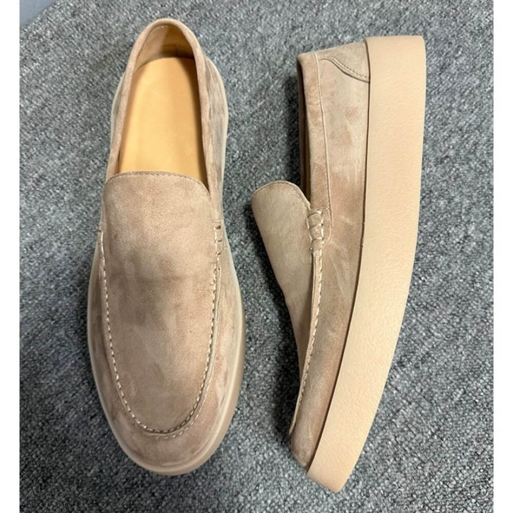 Luxury Beige Suede Platform Lo - Men'S Shoes Smart 评论和价格