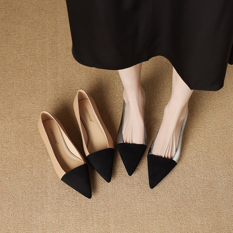 French ladies' high-heeled sho - Dress Shoe Pointed 评论和价格