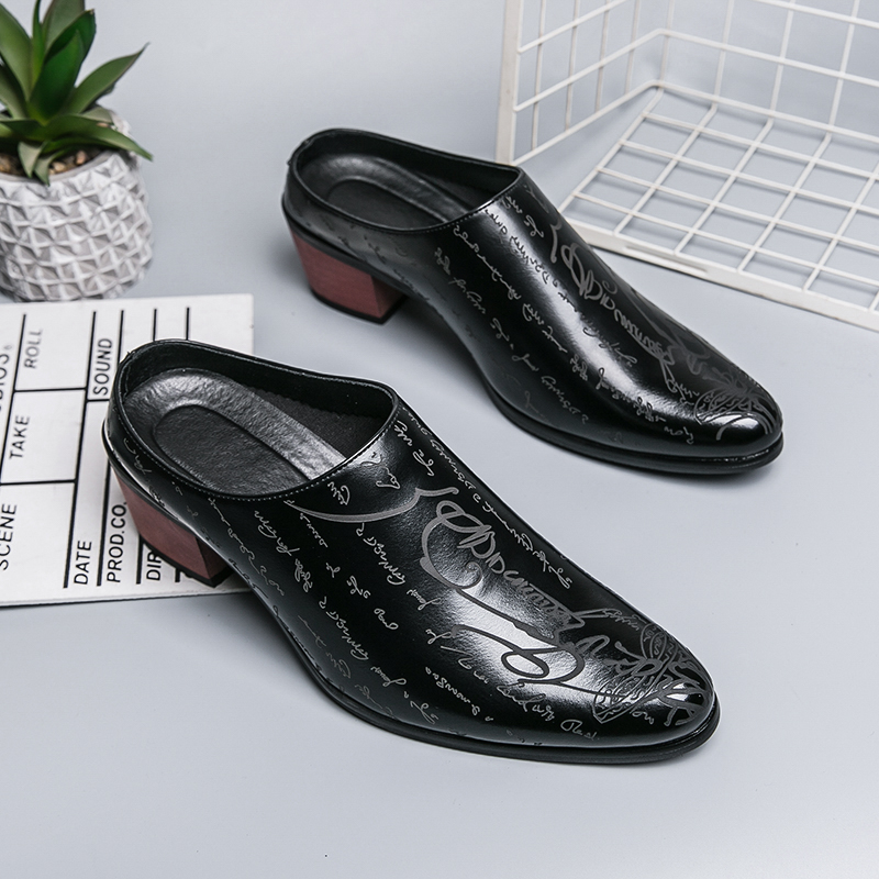Men Brown Leather Mules Slippe - Men'S Shoes With Toes 评论和价格