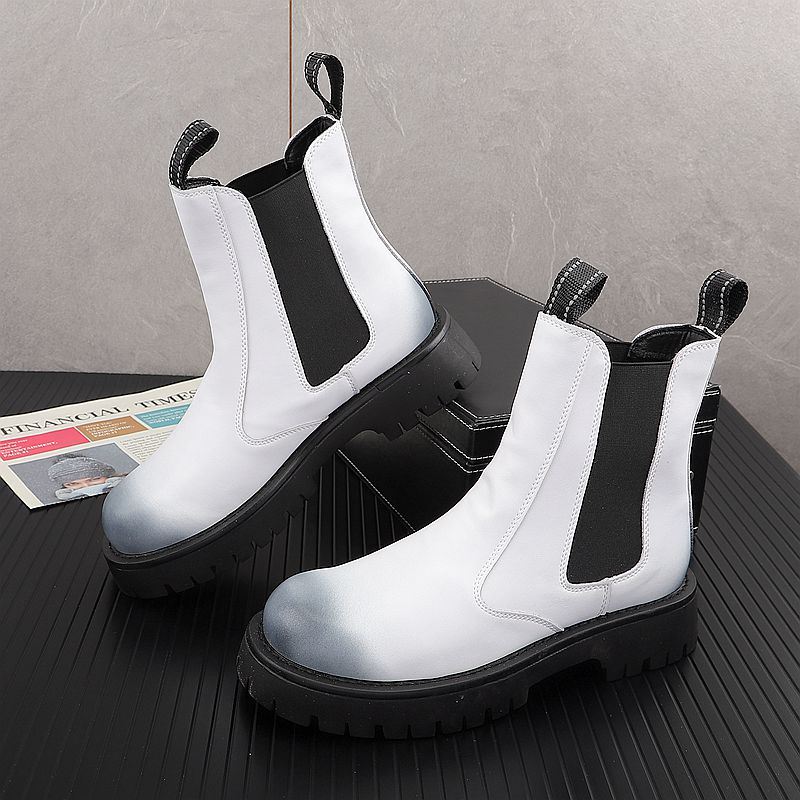 Men Luxury Fashion Genuine Lea - Men'S Shoes Black And White 评论和价格
