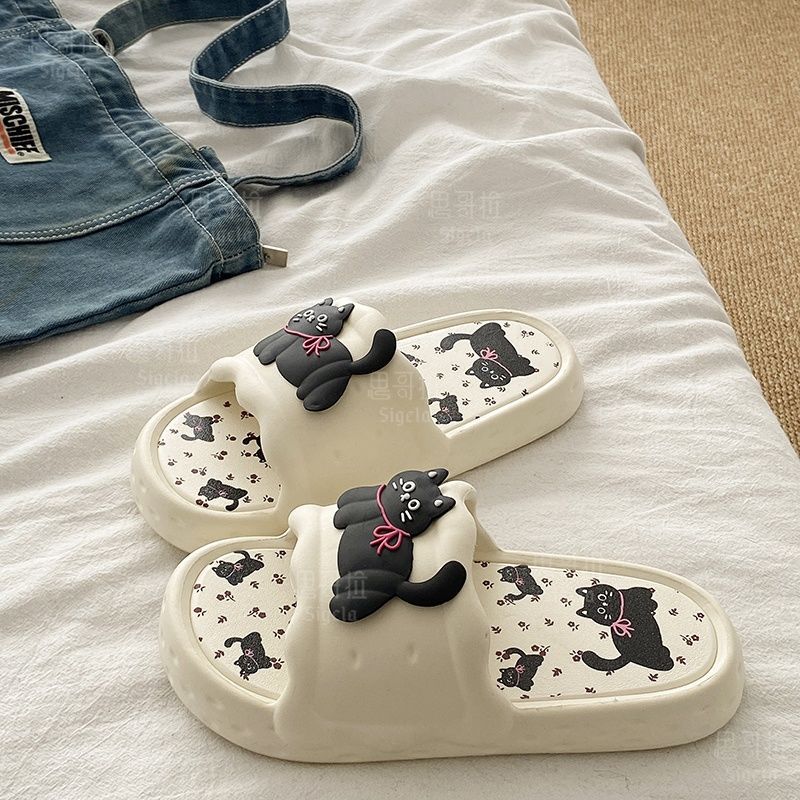 Printting Cute Bear Women Slip - Men'S Shoes In Style 评论和价格