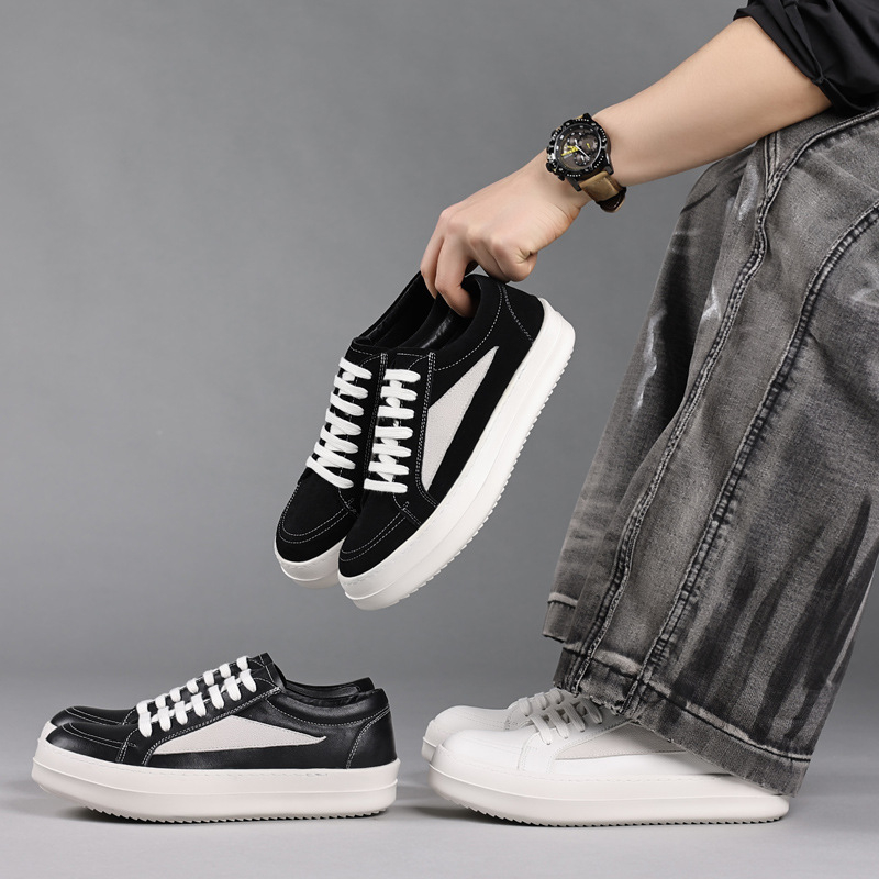 Mens Black Genuine Leather Pla - Men'S Shoes Black And White 评论和价格