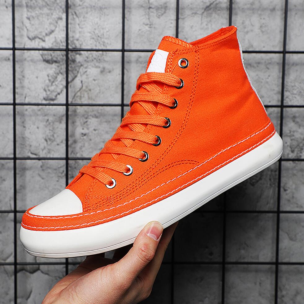 Men's High Top Canvas Shoes Ca - Men'S Shoes Black And White 评论和价格