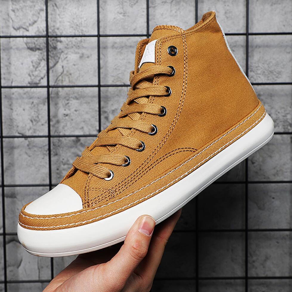 Men's High Top Canvas Shoes Ca - Men'S Shoes Black And White 评论和价格