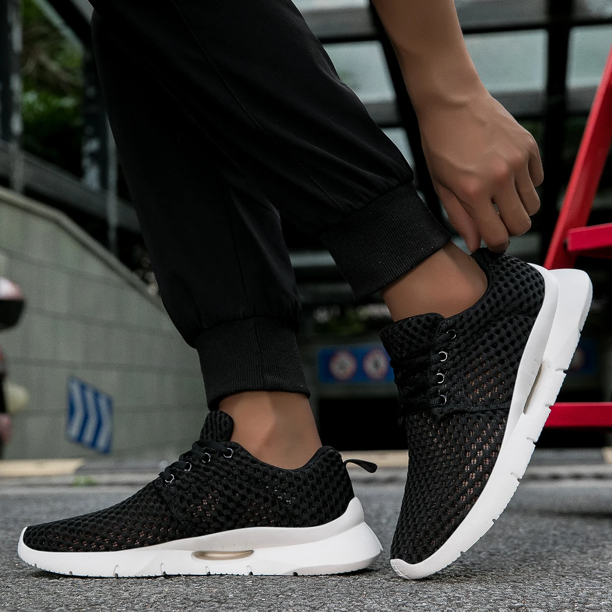 Summer New Men's Breathable Me - Men'S Shoes Green And White 评论和价格
