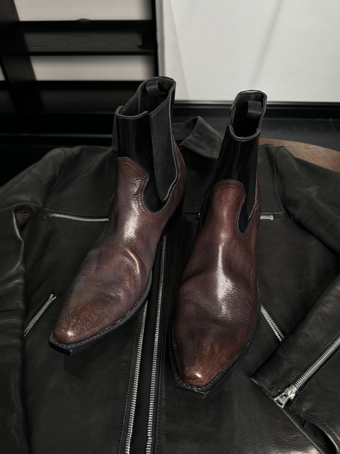 Men's Black Leather Chelsea Bo - Men'S Shoes Smart 评论和价格