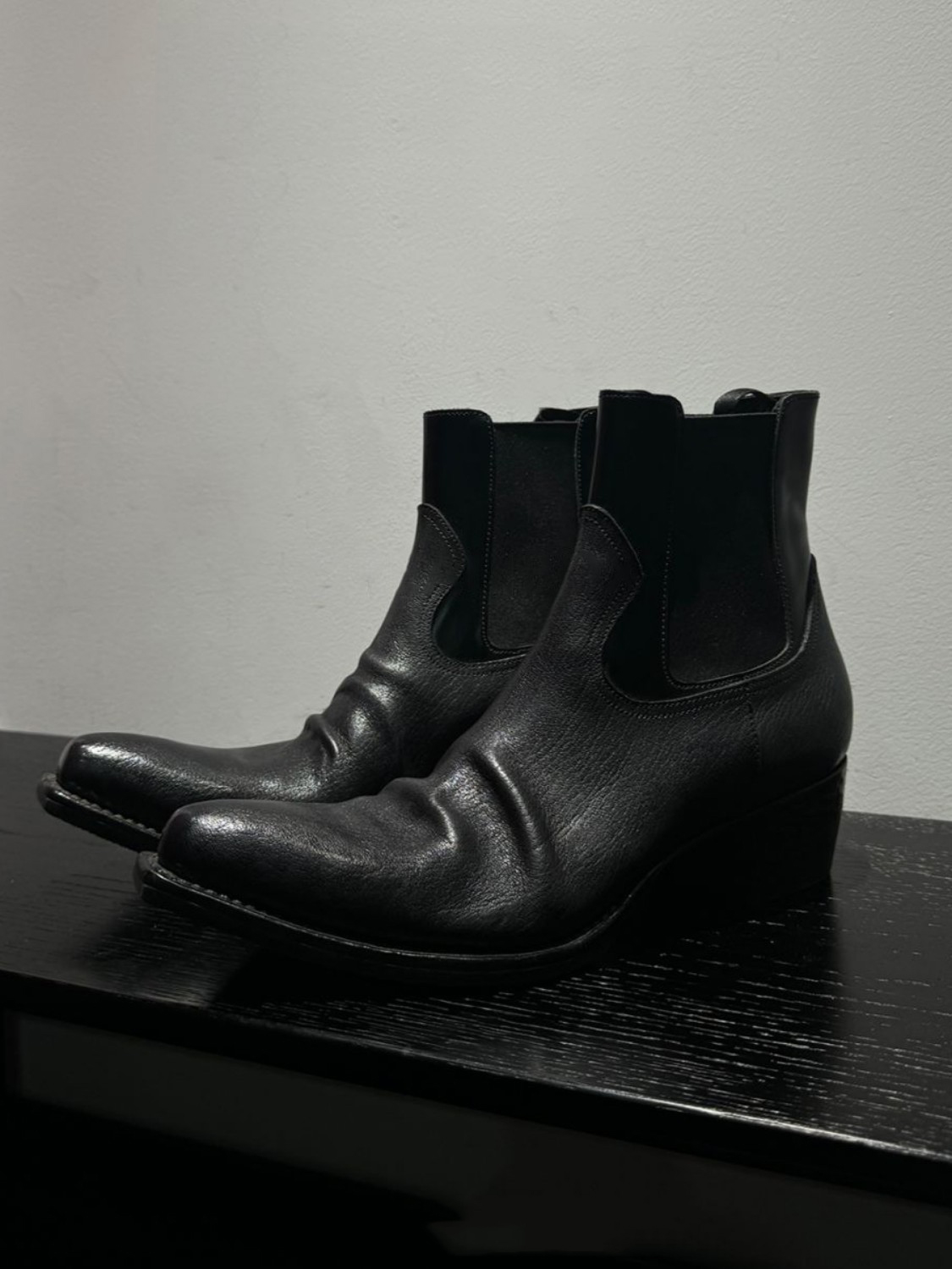 Men's Black Leather Chelsea Bo - Men'S Shoes Smart 评论和价格
